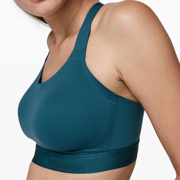 Lululemon 34C Fine Form Bra Bermuda Teal - Yoga Bra Light Weight Smooth fitting - Picture 3 of 16